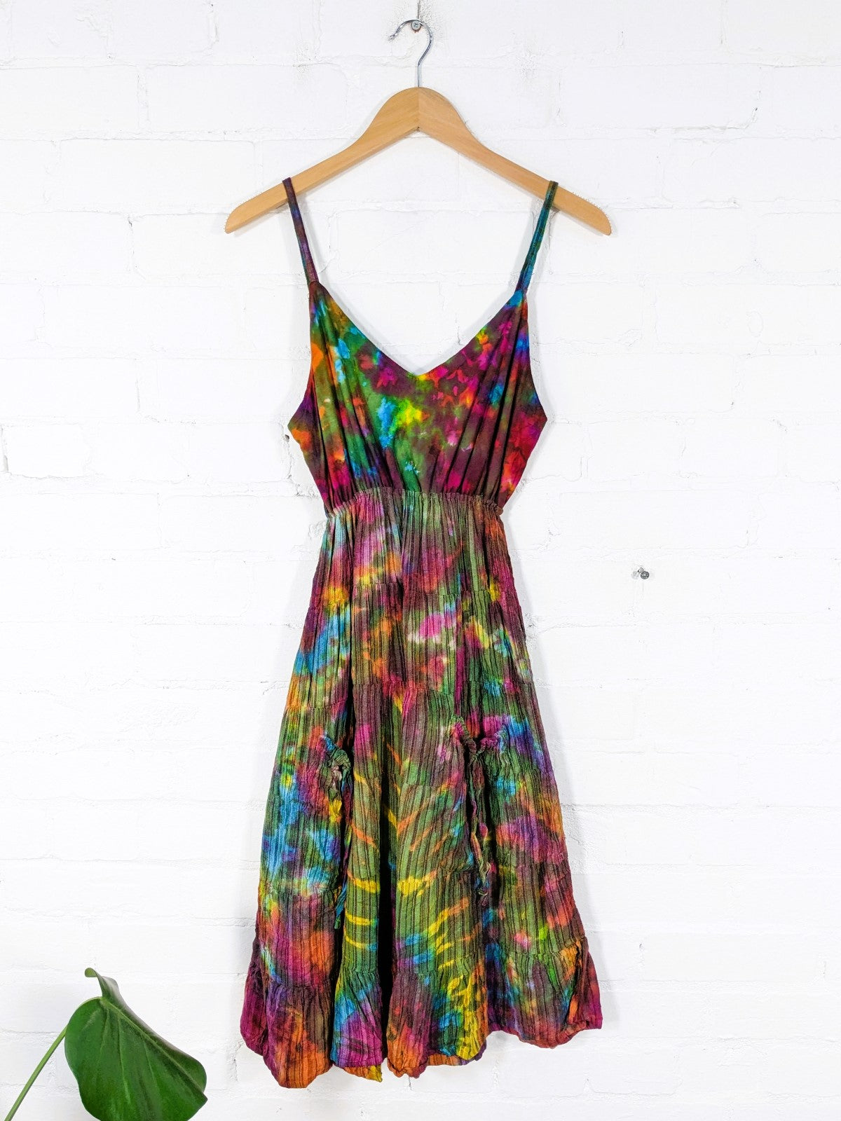 Tie Dye Short Strappy Dress