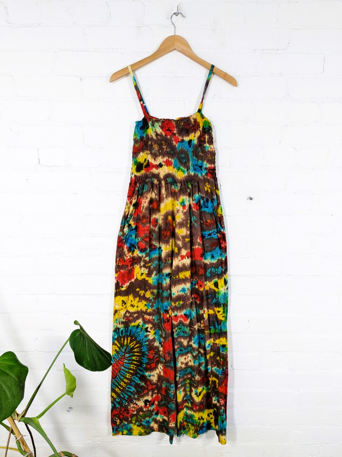 Multi Tie Dye Strappy Jumpsuit