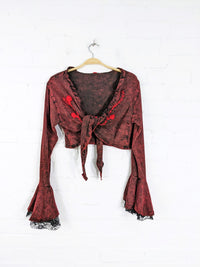 Long Sleeve Tie Top