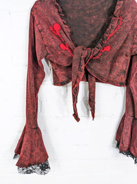 Long Sleeve Tie Top