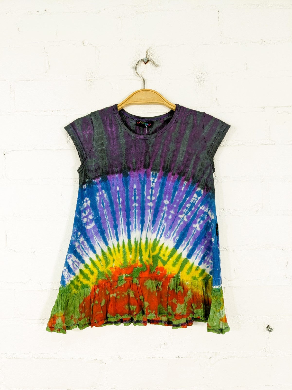 Kids Tie Dye Short Sleeve Tunic Top