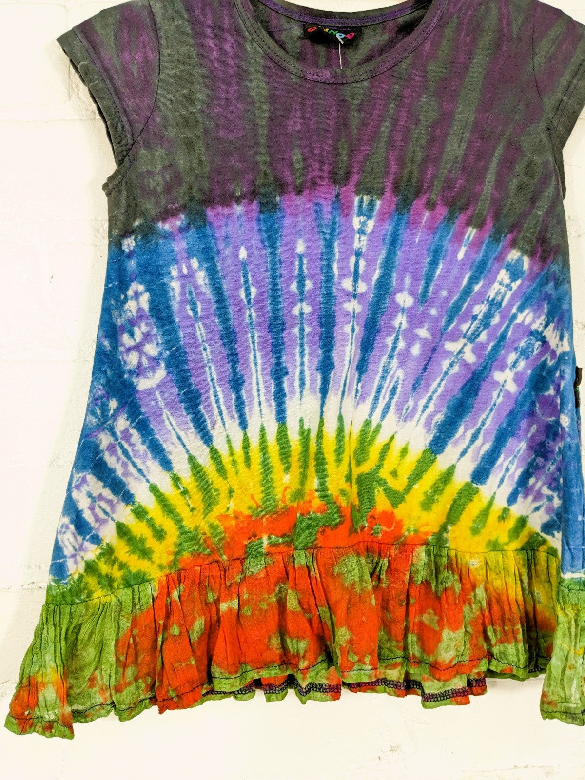 Kids Tie Dye Short Sleeve Tunic Top
