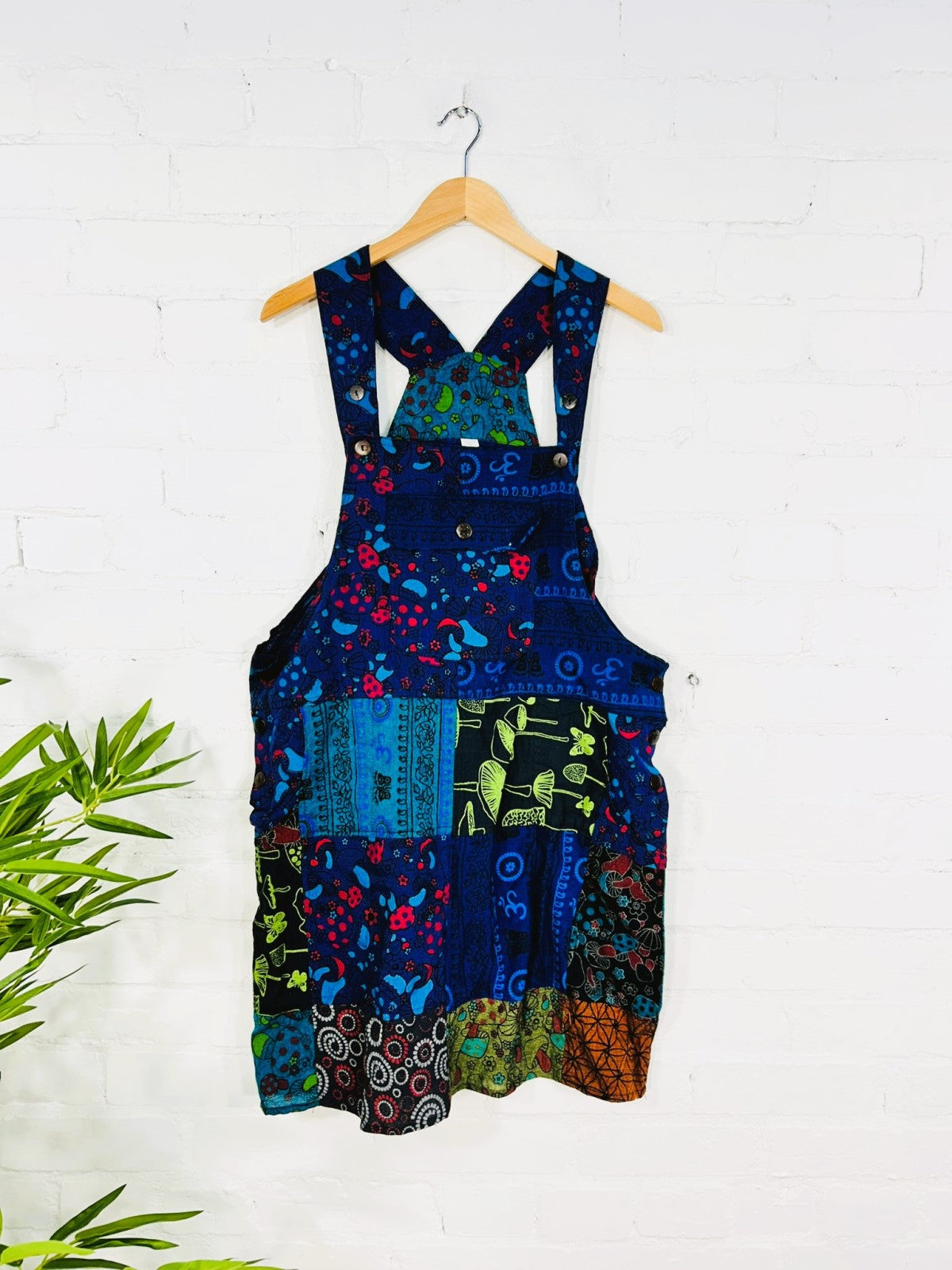 Multicolour Short Dungaree Dress