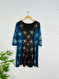 Star Long Sleeve Short Dress