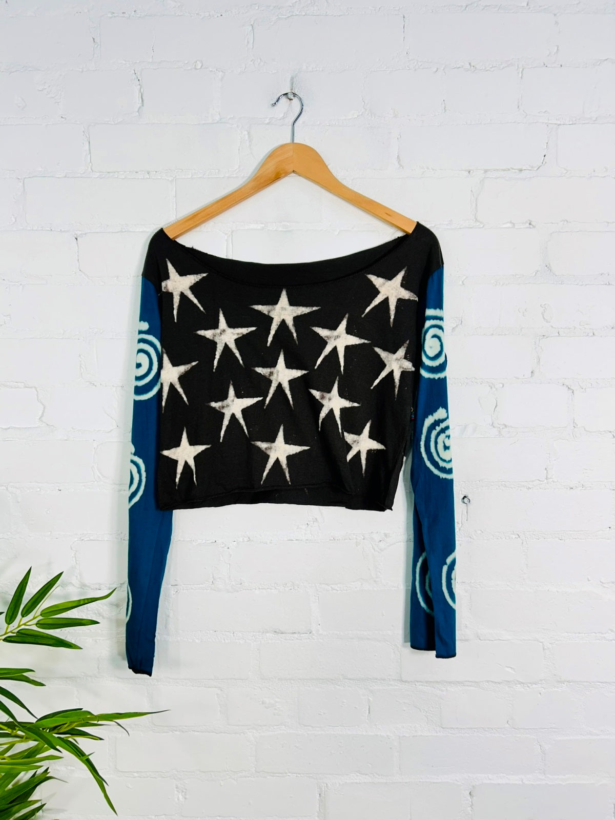 Star Long Sleeve Cropped T-Shirt