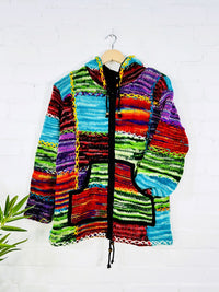Multicolour Dotted Knitted Jacket
