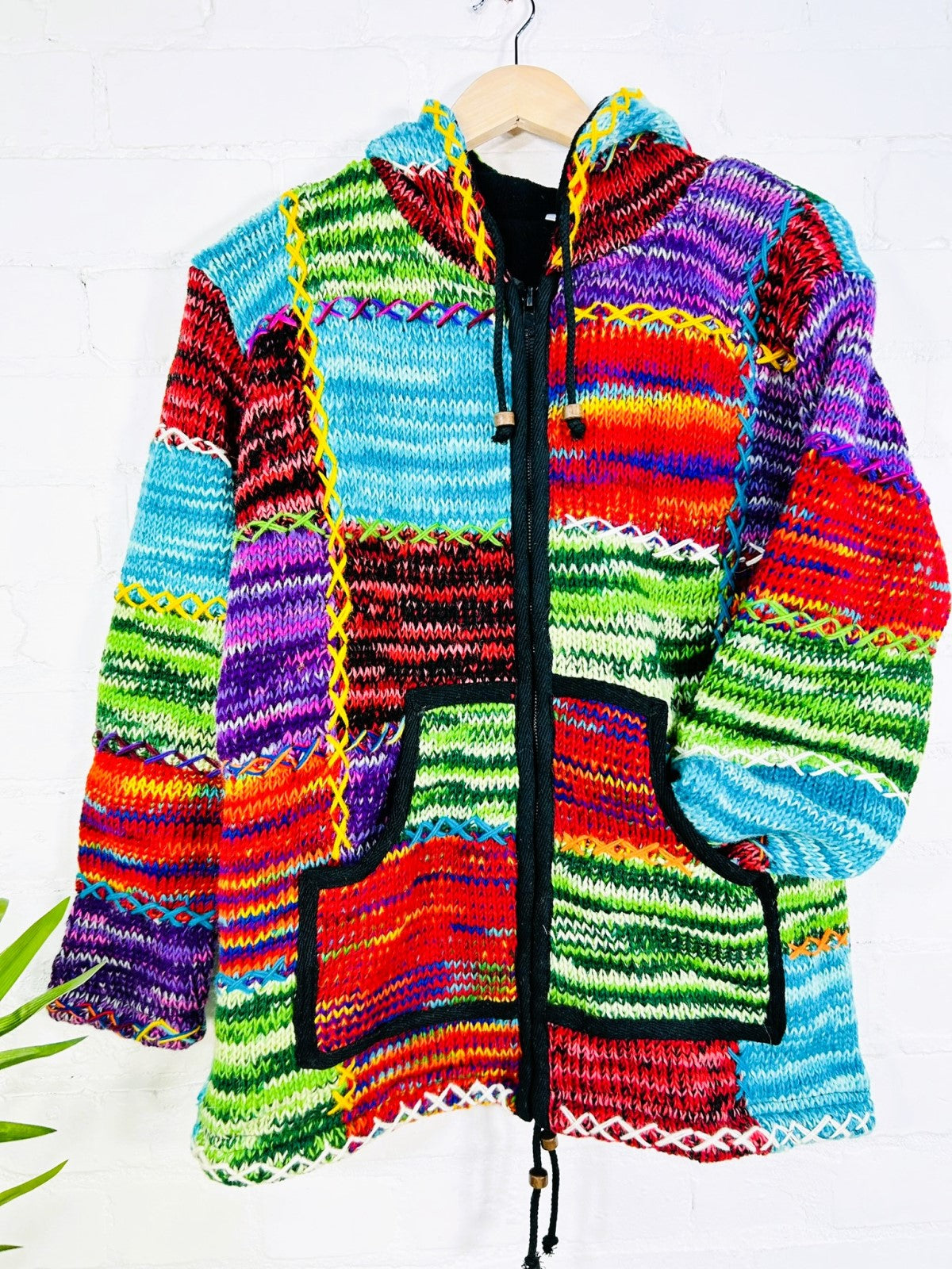 Multicolour Dotted Knitted Jacket