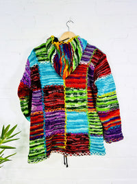 Multicolour Dotted Knitted Jacket