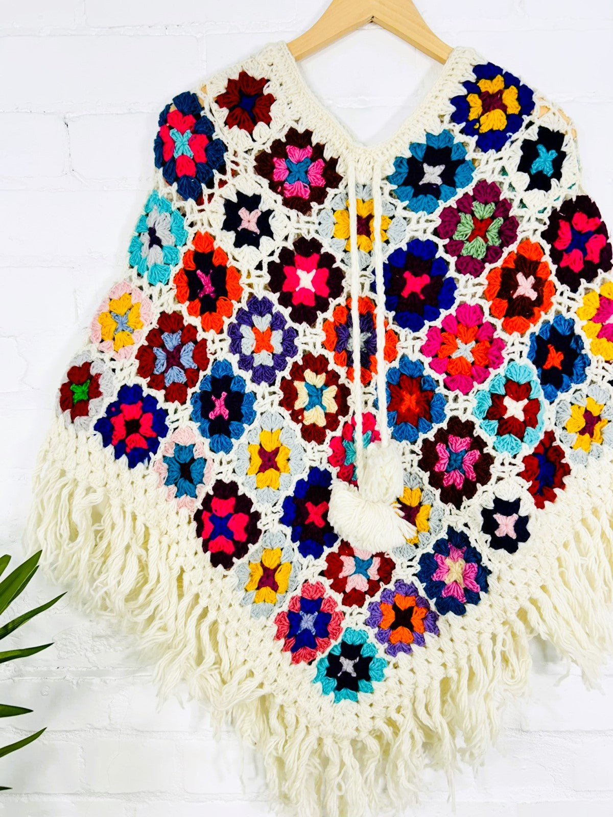 Multi Crochet Wool Poncho