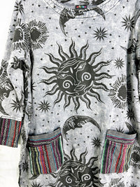 Long Sleeve Short Dress With Pockets