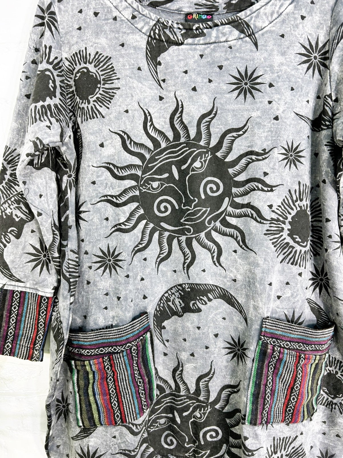 Long Sleeve Short Dress With Pockets