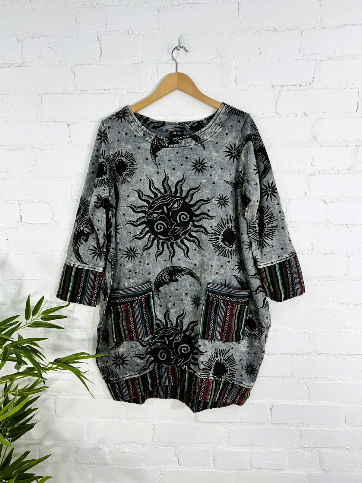 Long Sleeve Short Dress With Pockets