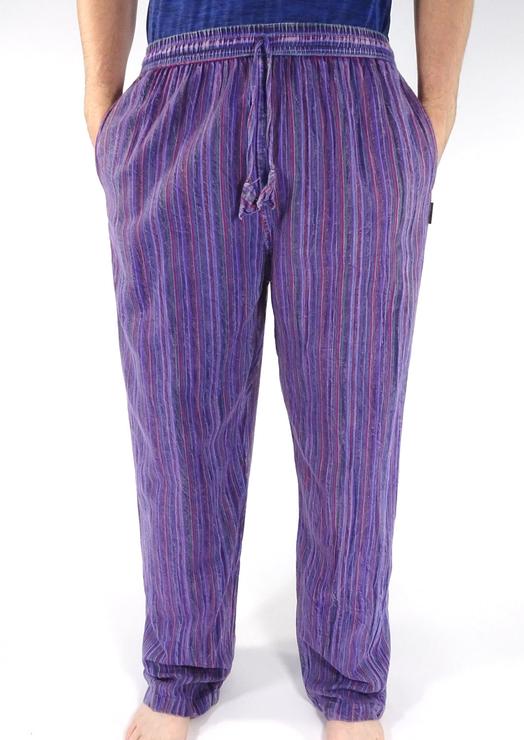 Stonewashed Stripe Trousers