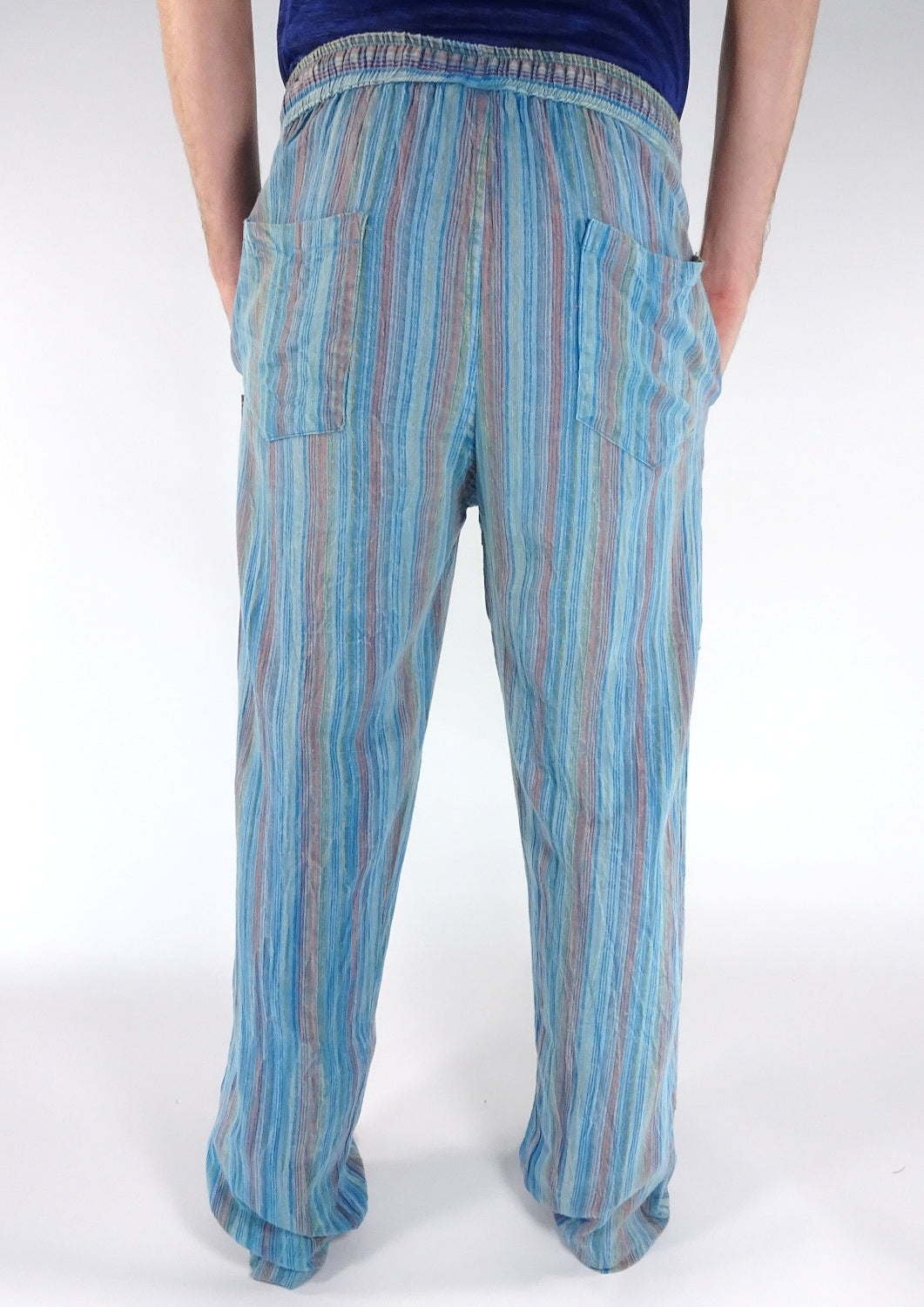 Stonewashed Stripe Trousers