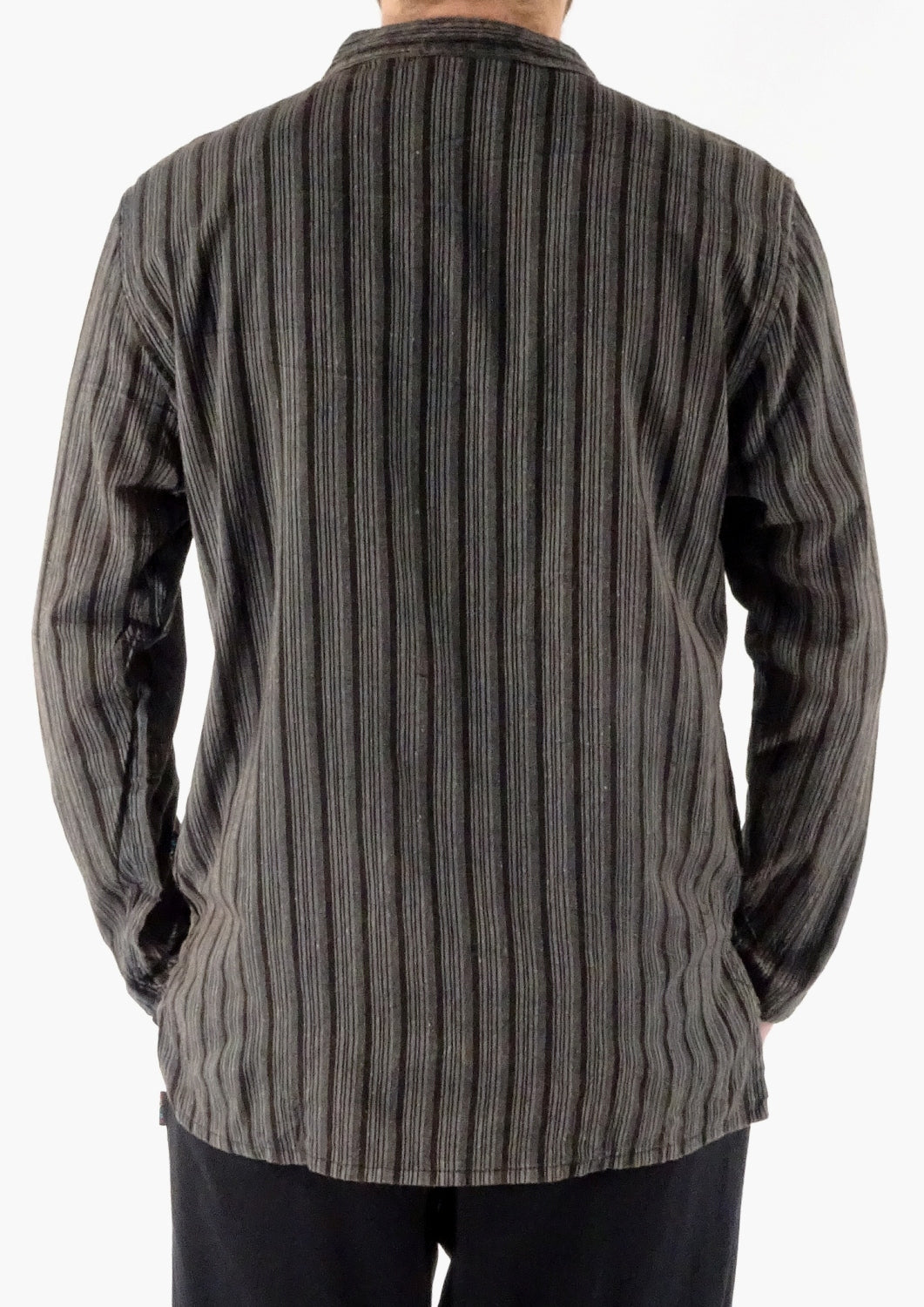 Stonewashed Stripe Three Button Shirt