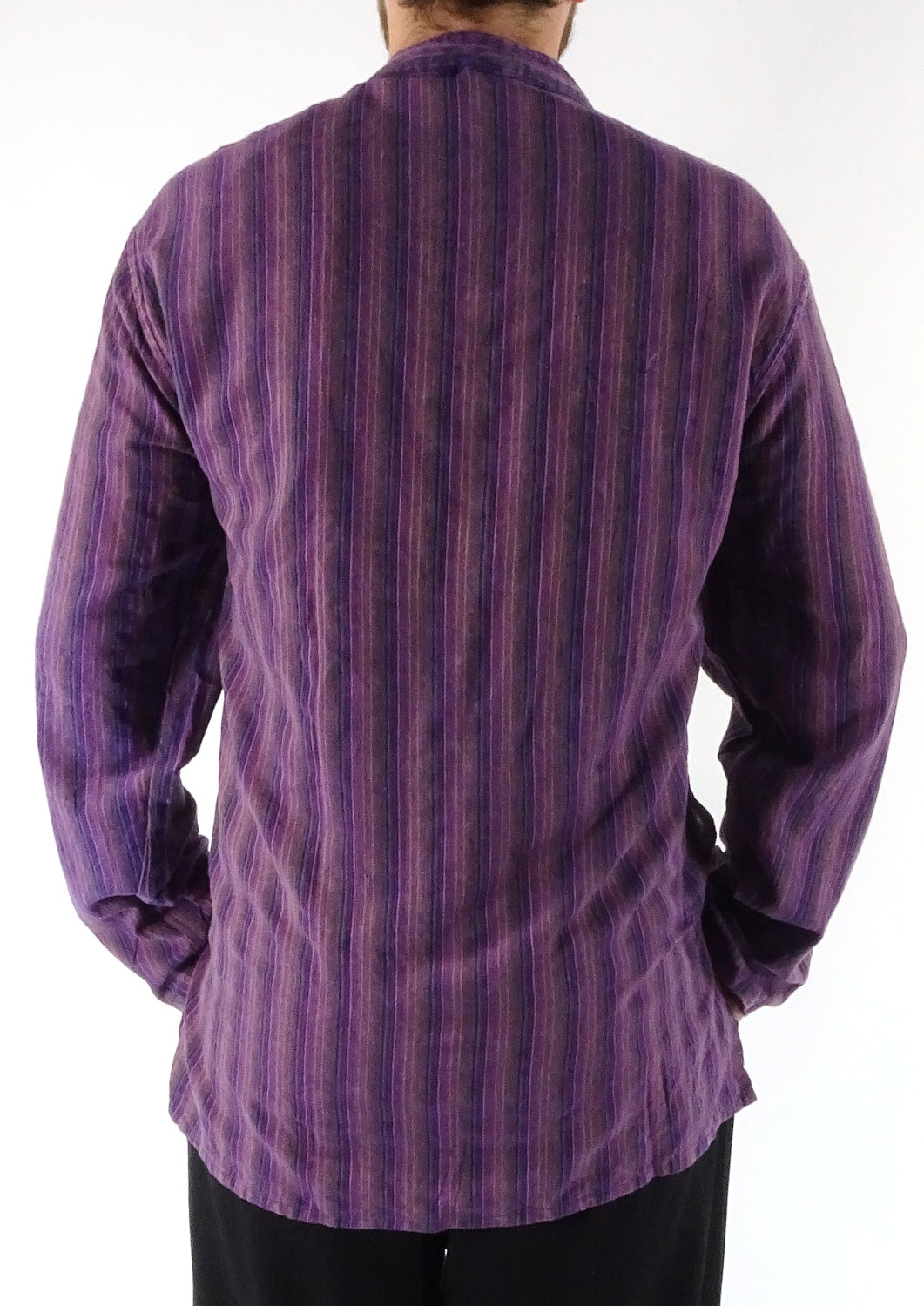 Stonewashed Stripe Three Button Shirt