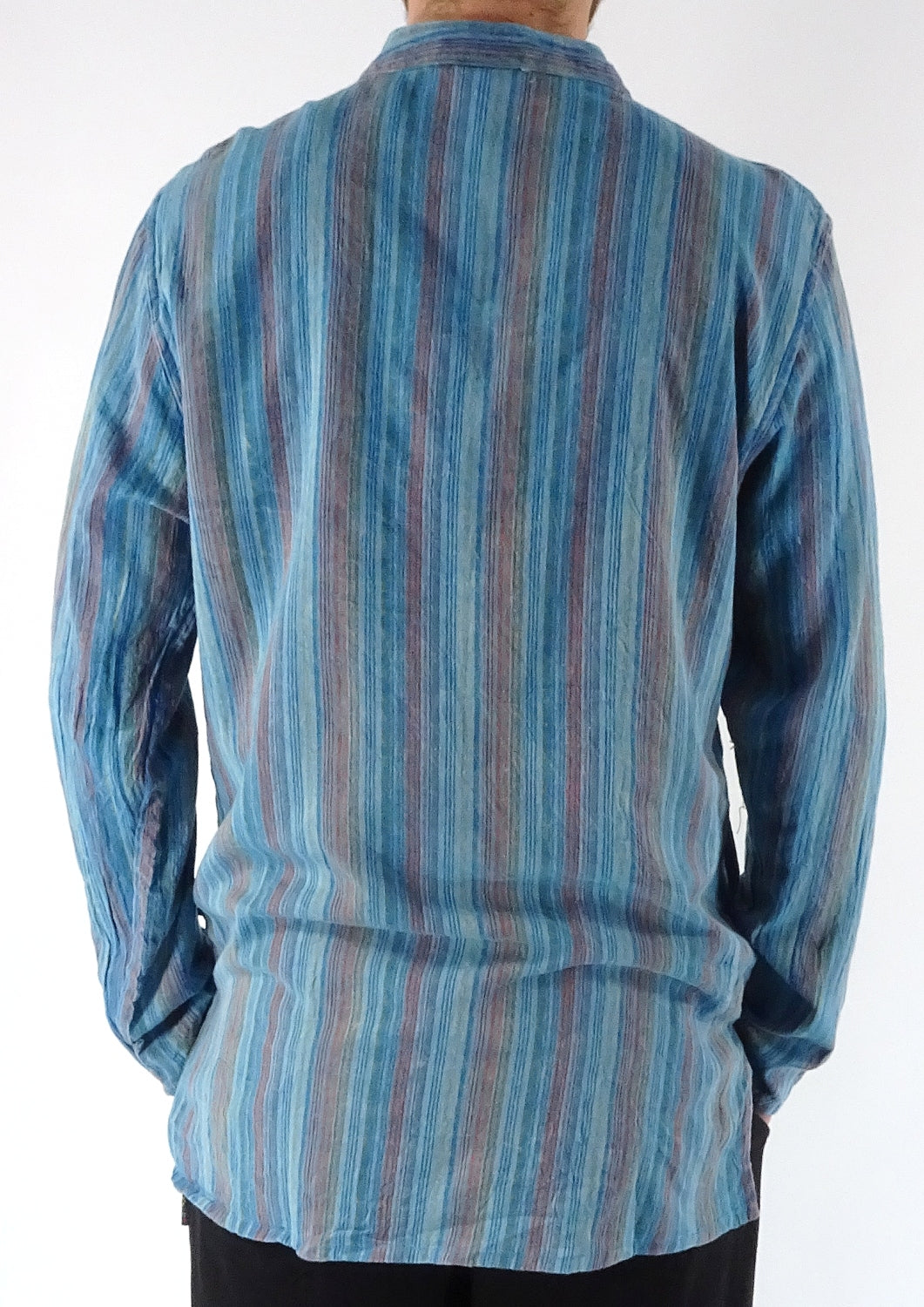 Stonewashed Stripe Three Button Shirt