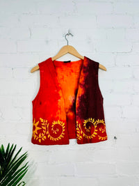 Tie Dye Open Waistcoat