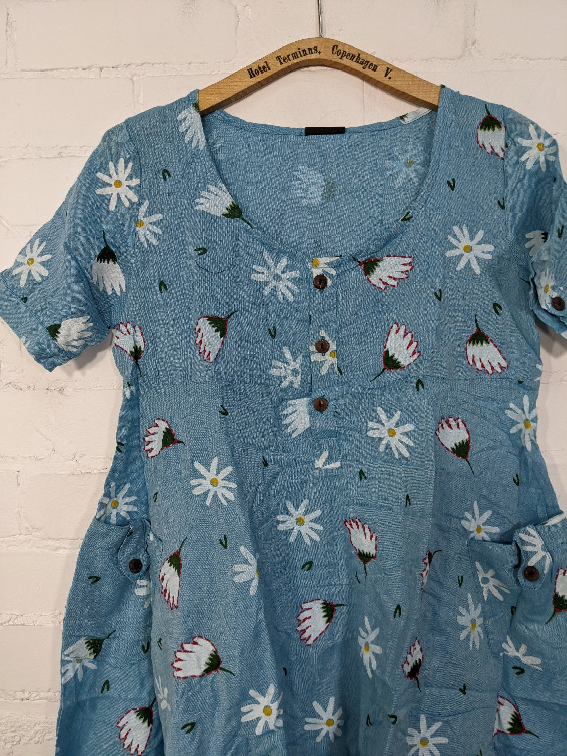 Short Sleeve Button Dress