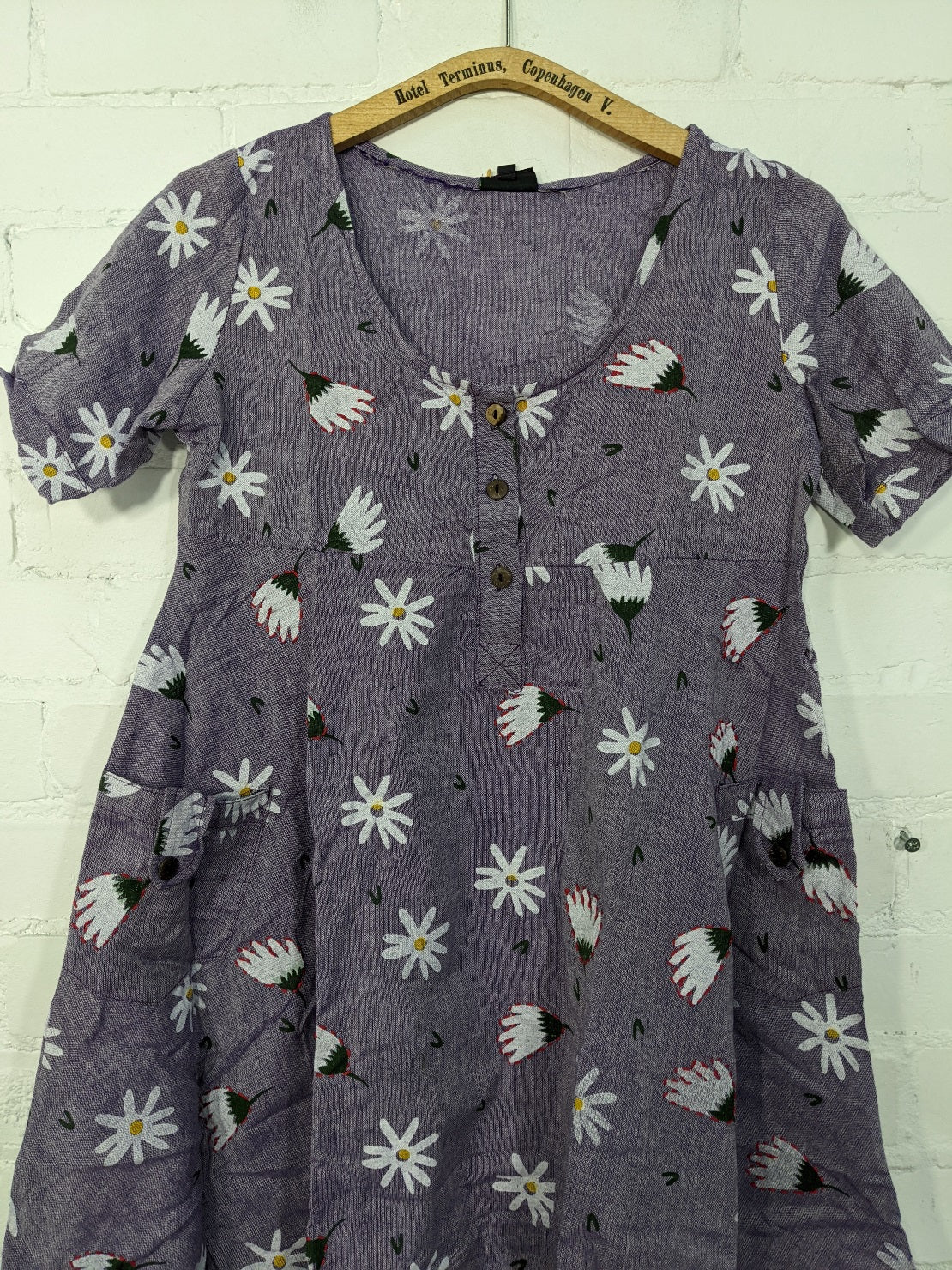 Short Sleeve Button Dress