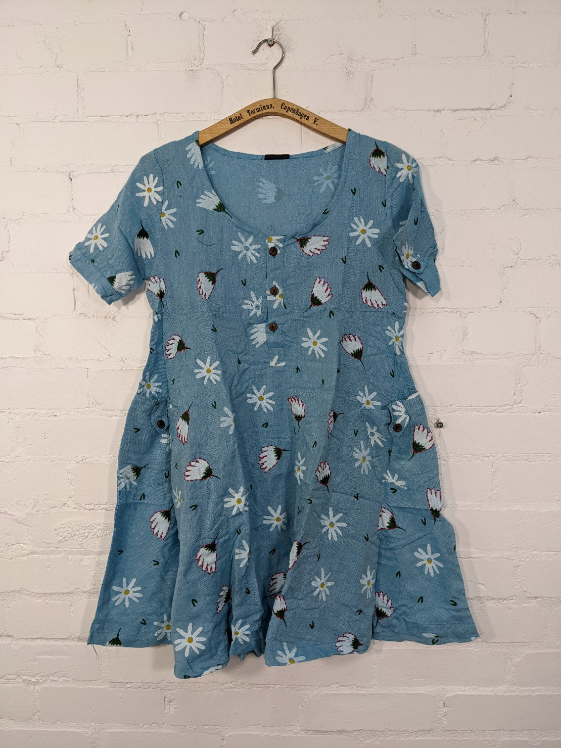 Short Sleeve Button Dress