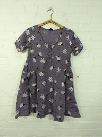 Short Sleeve Button Dress