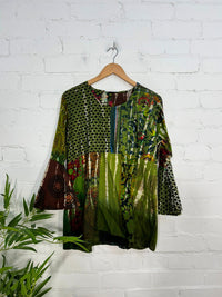 Patchwork Long Sleeve Top