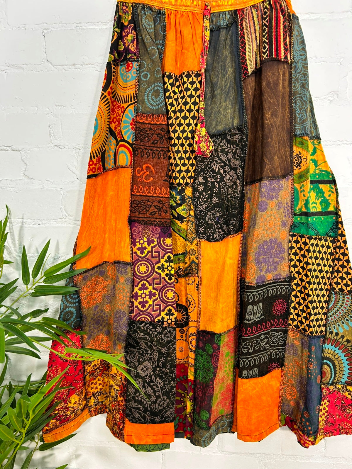 Patchwork Long Skirt