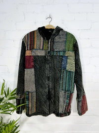 Stonewash and Patchwork Lined Jacket
