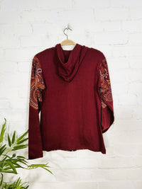 Screen Print Zip Hood Top