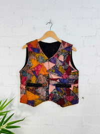 Patch Cropped Waistcoat