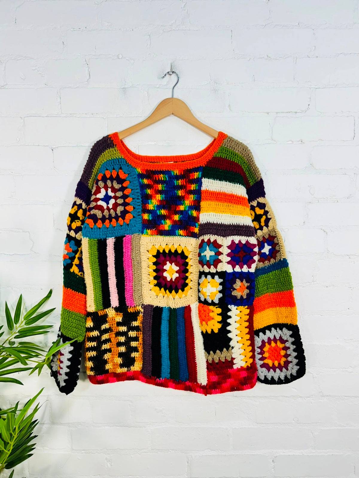 Multi Patchwork Knit Jumper