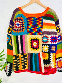 Multi Patchwork Knit Jumper