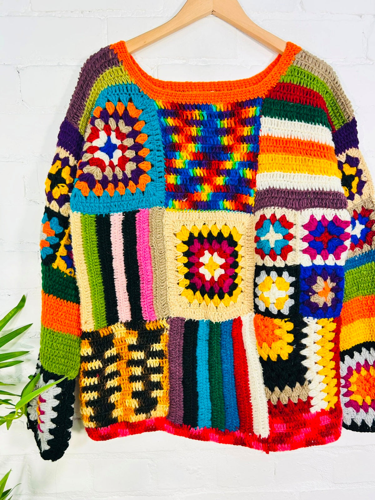 Multi Patchwork Knit Jumper