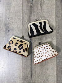 Medium Fur Clutch Coin Purse With Clasp