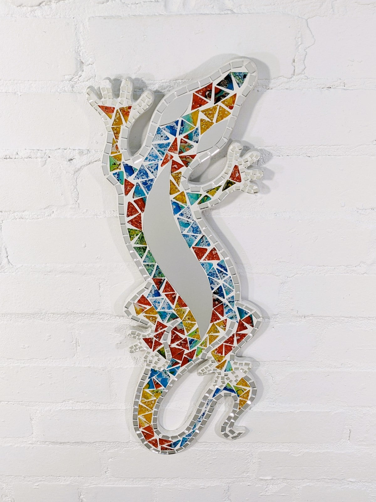 Multicolour Mosaic Gecko Mirror