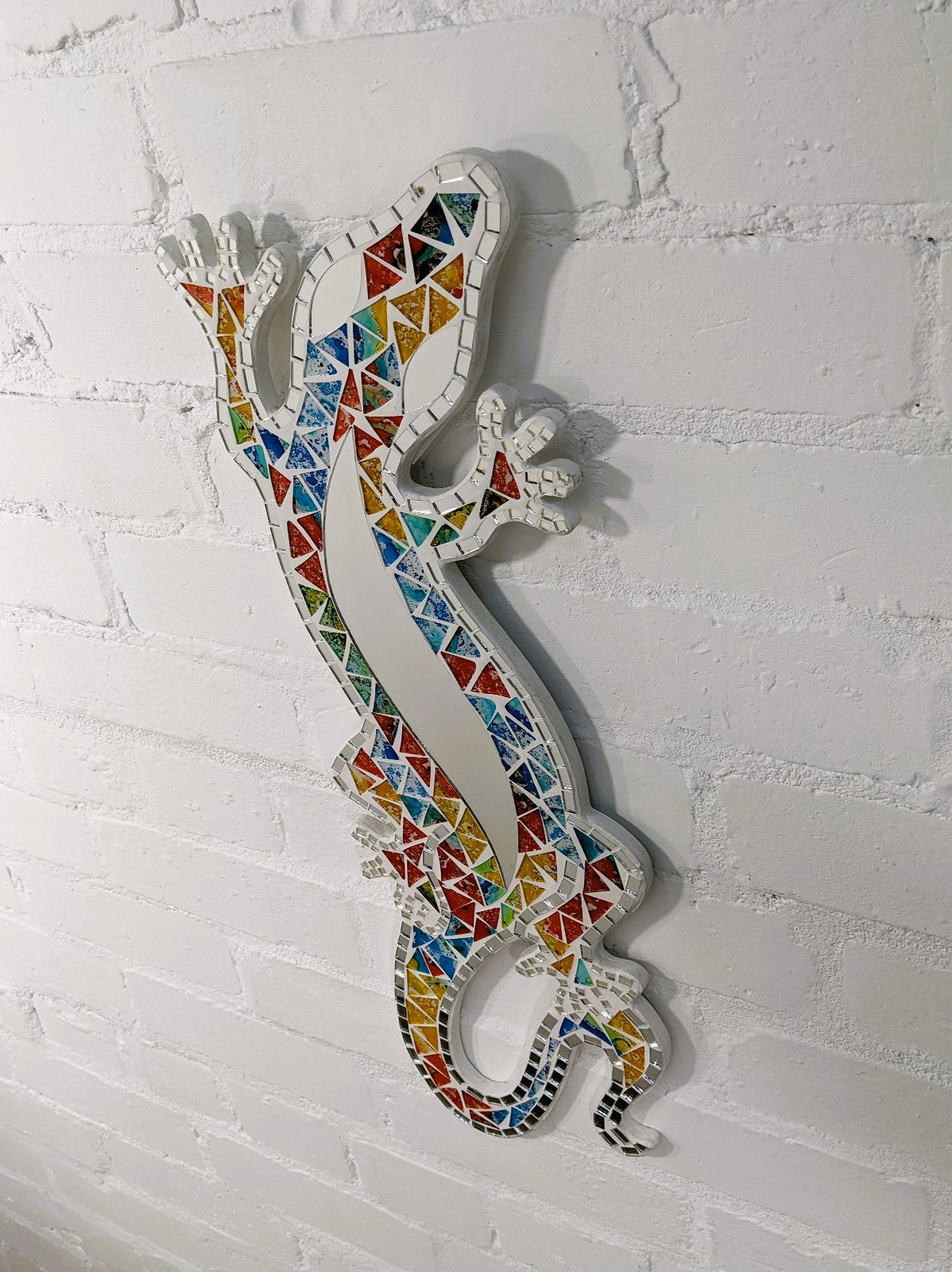 Multicolour Mosaic Gecko Mirror