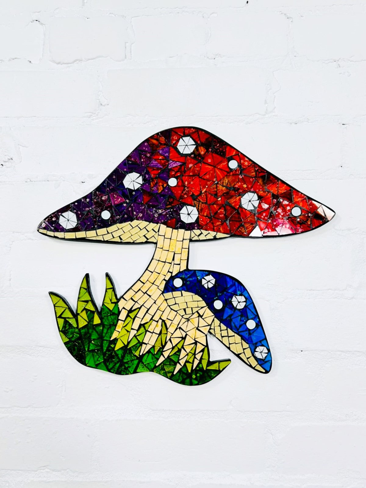 Mosaic Mushroom Plaque