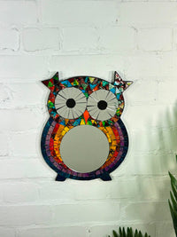 Mosaic Owl Mirror