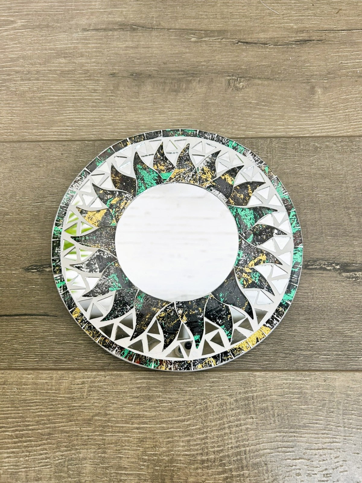 Glittery Sun Mosaic Mirror