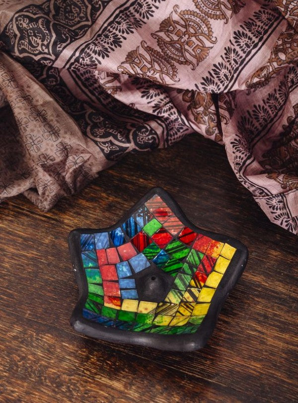 Mosaic Star Incense Holder