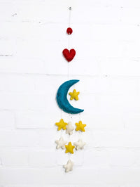 Felt Hanging Moon & Stars