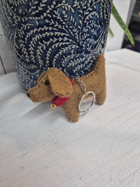 Felt Sausage Dog Keyring