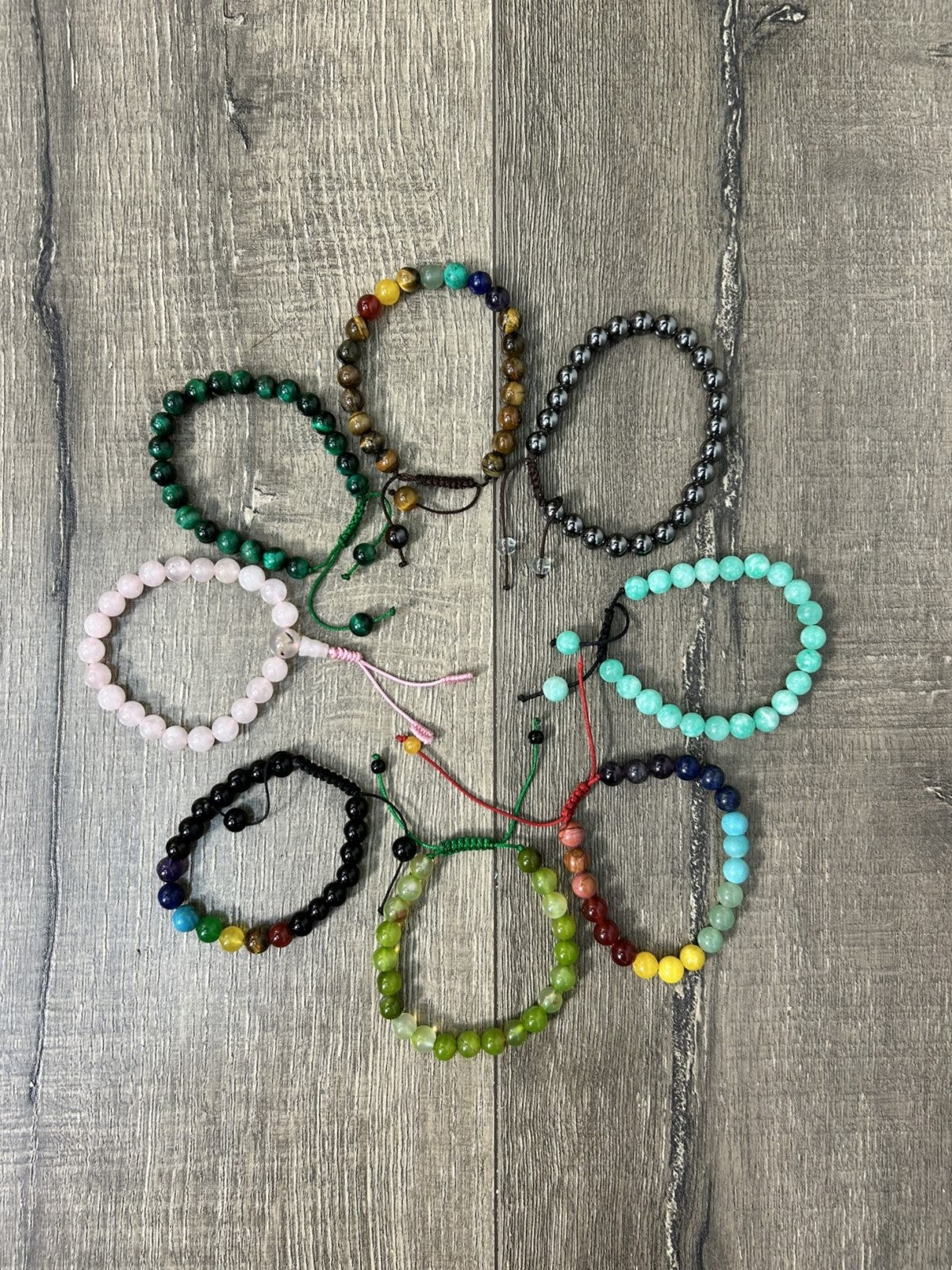 Drawstring Chunky Crystal Bead Bracelet