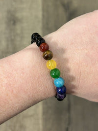 Drawstring Chunky Crystal Bead Bracelet