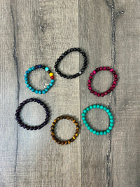Elasticated Crystal Bead Bracelet