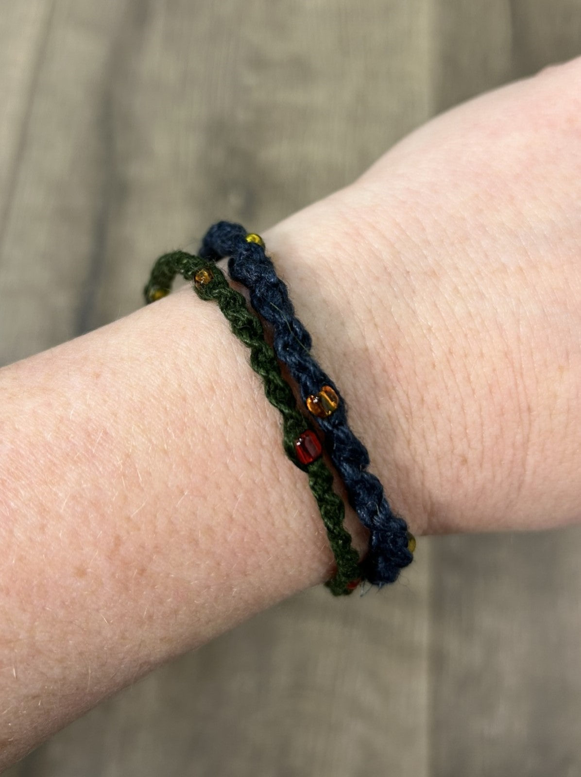 Beaded Cotton Wristband