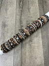 Beaded Leather Wristband