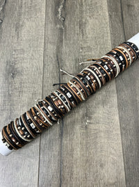 Beaded Leather Wristband