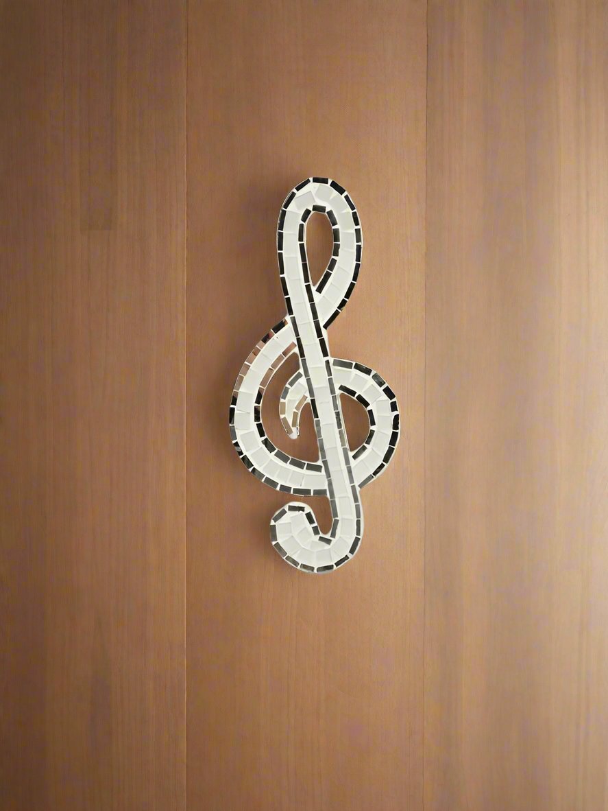 Hanging Mosaic Treble Clef